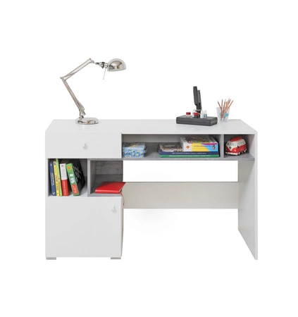 Epsilon weiß / Beton Möbel-Set ideal für ein Jugend- oder Kinderzimmer in einem trendigen Stil