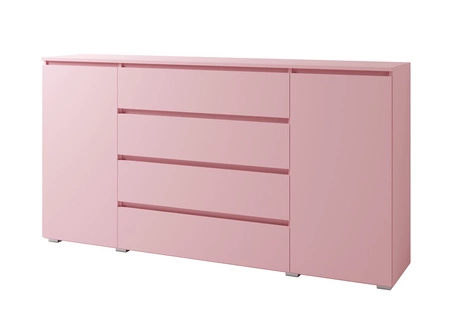 Kommode Simple 184 cm puderrosa Funktionsmöbel für das Mädchenzimmer einfaches Design 