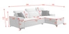 Ecksofa mit Schlaffunktion Kelly Sleek grau rechts geflochten bequem und funktionell Ecksofa für Wohnzimmer
