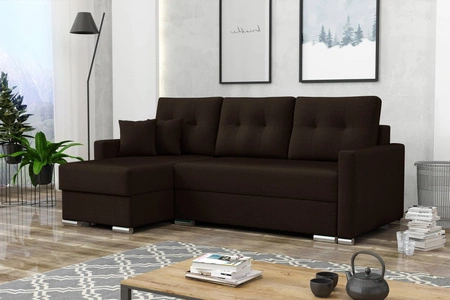 Ecksofa mit Schlaffunktion Neron braun linke Seite garantiert höchsten Komfort und Funktionalität