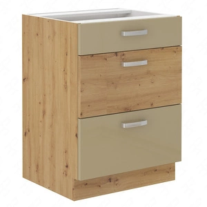 Küchenschrank mit Schubladen Arton 60 D 3S BB dampf-, hitze- und auslaufsicherer Schrank