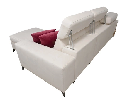 Ecksofa mit Schlaffunktion Bresso Esche grau / schwarz Ecksofa rechts mit praktischer Ablage in Eiche lancelot verstellbare Kopfstützen