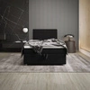 Boxspringbett Fresno 100x200 schwarz im modernen skandinavischen Stil mit gepolstertem Kopfteil Bett mit Staukasten