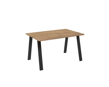 Malden Tisch 138x90 cm Eiche lancelot / schwarz schlichte Form der Möbel mit stilvollen schwarzen Beinen im Loft-Stil bereichert auslaufsichere Platte