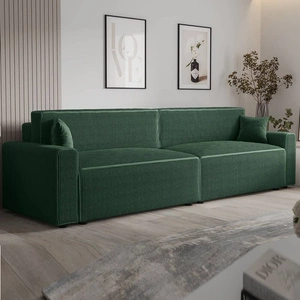 Klappsofa Brandon XL Bis grün modernes Design dreidimensionalen Stoff mit ausdrucksvollen Streifen Bettzeugbehälter