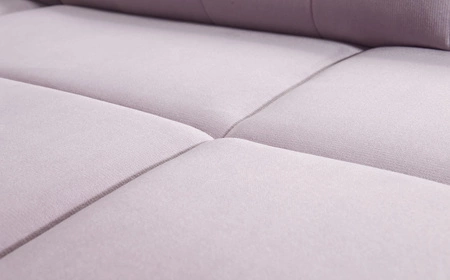 Ecksofa mit Schlaffunktion Nausa III beige rechts Samt stilvolles bequemes Ecksofa verstellbare Kopfstützen Bettzeugcontainer