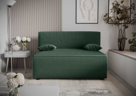 Brandon Schlafsofa grün modernes Design und breite Funktionalität dreidimensionalen Stoff mit ausdrucksstarken Streifen