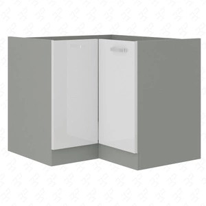 Eck-Küchenschrank Bianka 89x89 DN 1F BB dampf-, temperatur- und spritzwasserbeständiger Schrank