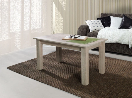 Chicago Couchtisch T32 102 cm Eiche sonoma light modernes Möbeldesign Die Kanten des Couchtisches sind mit einem speziellen Furnier versehen