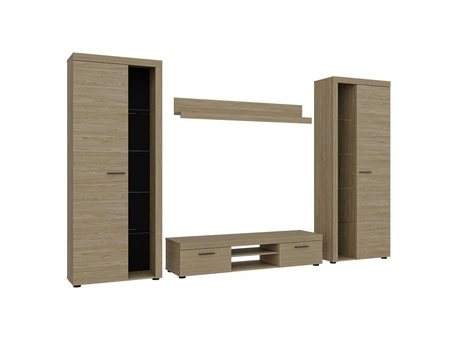 Wohnwand Rene XL Eiche geölt Perfektes Hängeelement für Liebhaber moderner Einrichtungen mit elegantem Charakter