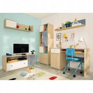 Cary Möbel Wandschrank Biskuit Eiche / weiß / Beton ideal für ein Jugend- oder Kinderzimmer in einem trendigen Stil