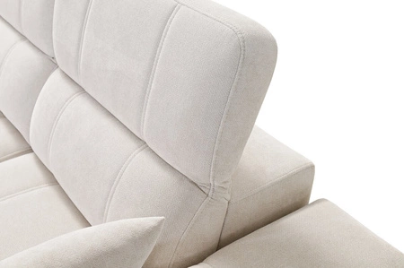 Ecksofa mit Schlaffunktion Penejos III grau Esche links bequemes Ecksofa für das Wohnzimmer zwei Container für Bettzeug