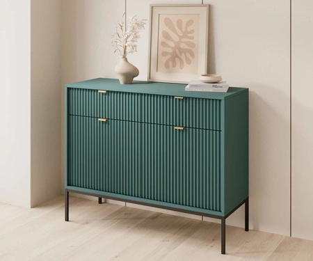 Kommode mit Schubladen Lovro 104 cm pastellgrün modernes Design wird die Liebhaber von markanten Interieurs begeistern