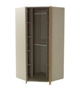 Eckkleiderschrank Paguro sandbeige / Eiche geölt modernes Design ABS-Finish Kleiderschrank für Jugendzimmer