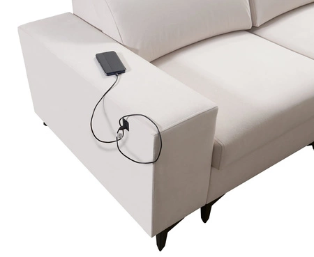 Ecksofa mit Schlaffunktion Kelly Sleek VII braun rechts geflochten bequemes und funktionelles Ecksofa für Wohnzimmer