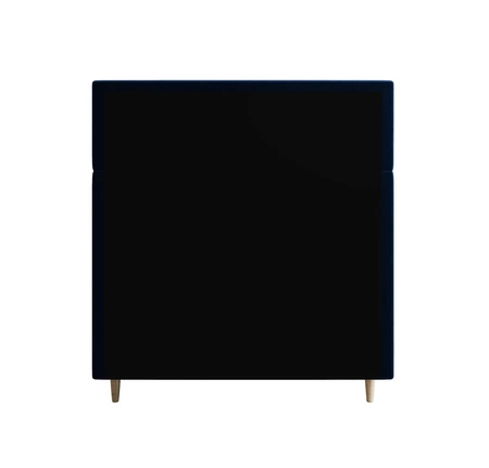 Boxspringbett Benet 100x200 dunkelblau Bett im modernen skandinavischen Stil mit gepolstertem Kopf- und Fußteil Bett mit Staukasten