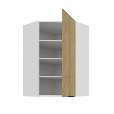 Eck-Küchenoberschrank Cremona 60x60 GN-90 1F Metallkantengriff feuchtigkeits- und beschädigungsbeständiger Schrank