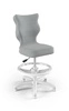Petit grey ash desk chair passend für Körpergröße 133-159 cm ergonomischer Drehstuhl mit Fußstütze
