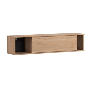 Hängeschrank Tutti 135 cm Eiche Hickory minimalistisches Design stilvolle einfache Form der Möbel mit grifflosen Front