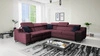 Ecksofa mit Schlaffunktion Alcamo III burgundy links funktionelles Ecksofa mit Schublade in der Seite zwei Behälter für Bettzeug