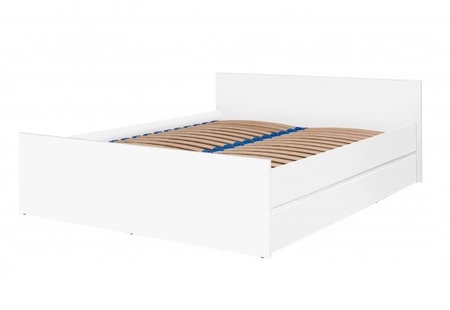 Bett Simple 160x200 cm weiß funktionelles Möbelstück für das Schlafzimmer oder Jugendzimmer