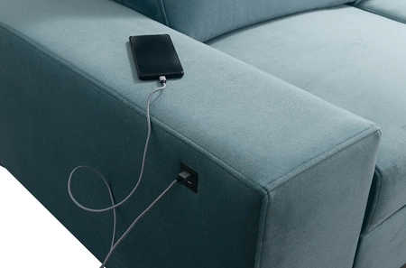 Sofa mit Schlaffunktion Kelly honey stilvolles Sofa für Wohnzimmer mit einfachem Design verstellbare Kopfstützen Veloursstoff