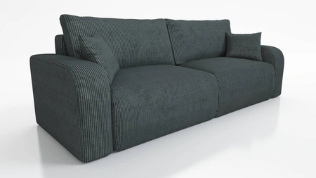 Sofa Fiesta grau funktionelles Wohnzimmersofa mit Bettzeugablage elegantes Design Kordstoff