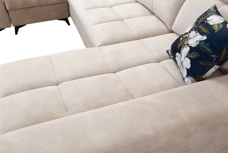 Ecksofa mit Schlaffunktion Buffalo IV braun rechte Ecke stilvolles Sofa mit zwei Bettcontainern Velourstoff