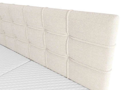 Boxspringbett Irvine 140x200 beige Stilvolles Bett mit Bettzeugablage und hohem Kopfteil besticht durch sein elegantes Design