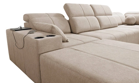 Ecksofa mit Schlaffunktion Tesalia IV braun links bequemes Ecksofa für das Wohnzimmer mit innovativer Schiebefunktion der Rückenlehne