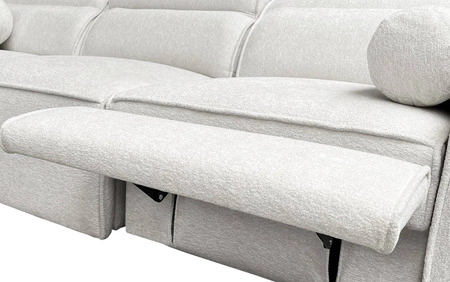 Ecksofa mit Schlaffunktion Viano III Lux grau rechts modernes Ecksofa für Wohnzimmer mit ausziehbarem Fußteil Bettwäschecontainer