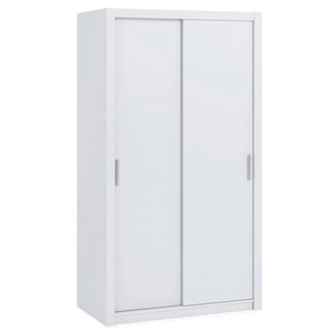 Rico Schiebeschrank 120 cm weiß Funktionsmöbel klassische Form idealer Kleiderschrank für Schlafzimmer oder Flur
