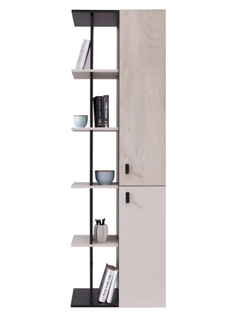 Regal Niko 60 cm schwarz / Eiche / beige ideal für das Jugendzimmer sehr nützlich und hat ein modernes Design