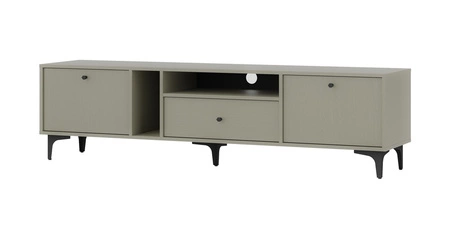 Wohnzimmermöbel-Set Kioto I Eukalyptus stilvolles Design elegante Möbel in gedeckten Farben mit schwarzen Accessoires angereichert