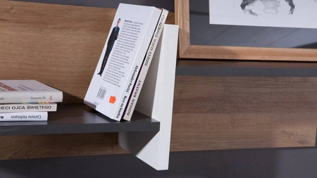 Regal Memone 100 cm goldene Eiche / weiß / graphit moderne und praktische Funktionsmöbel für das Jugendzimmer oder Büro