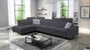 Ecksofa mit Schlaffunktion Kelly Sleek XI graphit linke Seite stilvolles und bequemes Ecksofa aus strapazierfähigem Webstoff