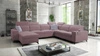 Ecksofa mit Schlaffunktion Kelly Sleek VIII lavendel rosa linke Seite stilvolle Ecksofa für Wohnzimmer bietet Komfort beim Entspannen