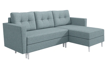 Ecksofa mit Schlaffunktion Telsze arctic blue universal elegantes Ecksofa in skandinavischer Form großes Bettzeugfach