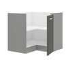 Eck-Küchenschrank Grau 89x89 DN 1F BB dampf- temperatur- und spritzwasserbeständiger Schrank