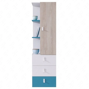 Bücherregal Niko 45 cm weiß / Eiche / marine ideal für das Jugendzimmer sehr nützlich Bücherregal mit Schublade modernes Design