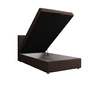 Boxspringbett Fresno 100x200 braun im modernen skandinavischen Stil mit gepolstertem Kopfteil Bett mit Staukasten