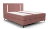 Boxspringbett Norco 180x200 rosa stilvolles Bett mit einer Aufbewahrungsbox Beleuchtung im Kopfteil fügt eine einzigartige Note