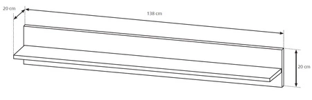 Wohnwand Adria weiß glänzend / Eiche grandson modernes Design passt perfekt in jede Einrichtung