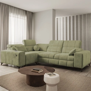 Ecksofa mit Schlaffunktion Penejos II olive links Komfort bei der täglichen Erholung Ecksofa mit Bettkasten