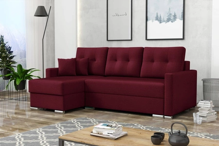 Ecksofa mit Schlaffunktion Neron kastanienbraun linke Seite garantiert den höchsten Komfort und Funktionalität