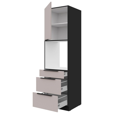 Tarraco 60 DPS-210 3S 1F Küchenschrank mit Schubladen für Backofeneinbau feuchtigkeitsdichte Metallgriffe