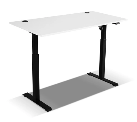 Makana höhenverstellbarer Schreibtisch hellgrau vielseitiges und funktionelles Möbelstück mit einer 28 mm starken Platte für das Büro, Arbeitszimmer oder Jugendzimmer