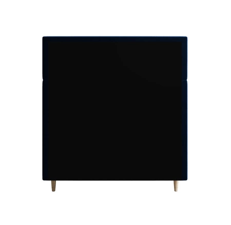 Boxspringbett Bing 90x200 dunkelblau im modernen skandinavischen Stil mit gepolstertem Kopfteil Bett mit Staukasten