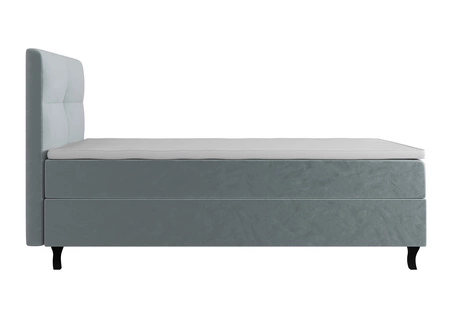 Boxspringbett Melba 100x200 türkis Bett im modernen skandinavischen Stil mit gepolstertem Kopfteil Bett mit Staukasten