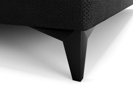 Boxspringbett Norco 80x200 schwarz stilvolles Bett mit Bettzeug Lagerung Beleuchtung im Kopfteil fügt eine einzigartige Note